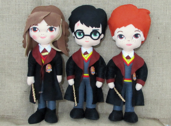 Bonecos Harry Potter 3 personagens no Elo7 Artes da Lel u00ea (670058) Aparador Sala De Jantar Rustico ~ Bonecos Harry Potter 3 personagens no Elo7 Artes da Lel u00ea (670058)