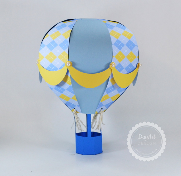 Bal u00e3o de ar quente 3d no Elo7 Day Art Design (72C343) Enfeite De Balão ~ Bal u00e3o de ar quente 3d no Elo7 Day Art Design (72C343)