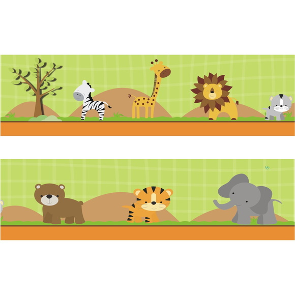 ADESIVO FAIXA BORDER KIT ZOO SAFARI M14 QuartinhoDecorado Elo7 Adesivos Decorativos De Parede Mercado Livre ~ ADESIVO FAIXA BORDER KIT ZOO SAFARI M14 QuartinhoDecorado Elo7
