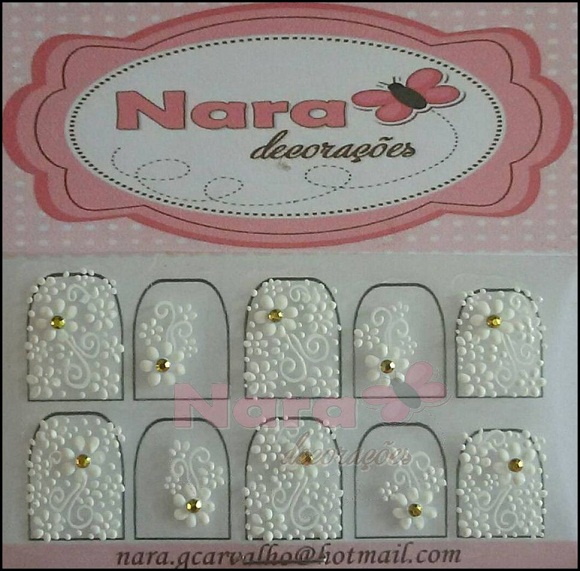 Adesivo de Unhas de Renda Elo7 Hamburgueria Artesanal Zona Norte ~ Adesivo de Unhas de Renda Elo7