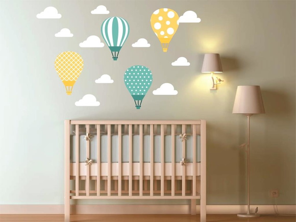 Adesivo de parede balões + nuvens no Elo7 Quarto de Aparador Tok Stok Preto ~ Adesivo de parede balões + nuvens no Elo7 Quarto de