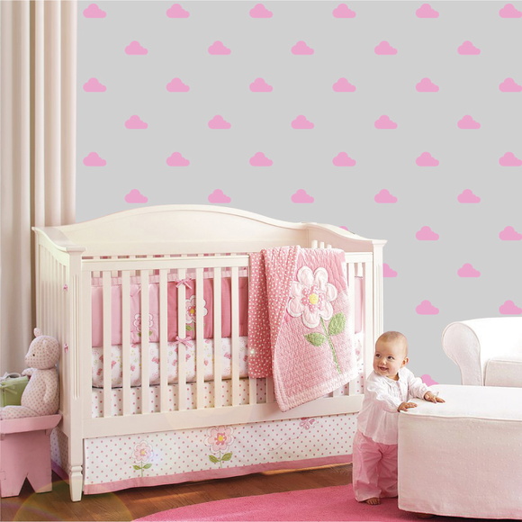 Quarto de Bebe com Nuvem Elo7 Adesivo De Parede Azulejo ~ Quarto de Bebe com Nuvem Elo7