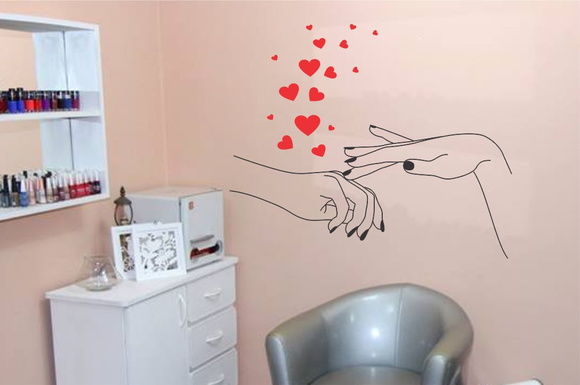 Adesivo decorativo para manicure sal u00e3o Adesivos Sempre Aparador Vermelho Laqueado ~ Adesivo decorativo para manicure sal u00e3o Adesivos Sempre