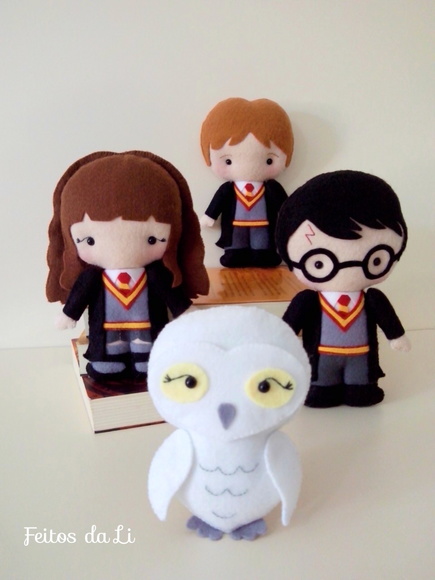 Harry Potter em feltro no Elo7 Feitos da Li (90FBA9) Adesivo De Geladeira ~ Harry Potter em feltro no Elo7 Feitos da Li (90FBA9)