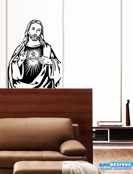Adesivo de Parede Religioso Jesus Cristo no Elo7 GAUDESIVOS (91E6B9) Aparador Vidro Cromado ~ Adesivo de Parede Religioso Jesus Cristo no Elo7 GAUDESIVOS (91E6B9)