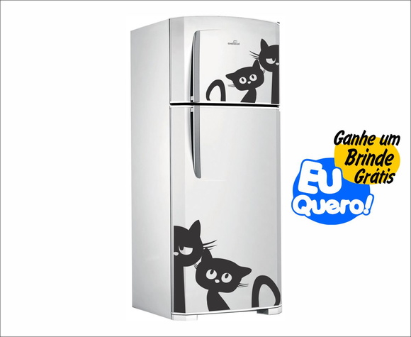 Adesivo de Geladeira Gato cara metade ColoreDesign Elo7 Artesanato Com Papel Origami ~ Adesivo de Geladeira Gato cara metade ColoreDesign Elo7