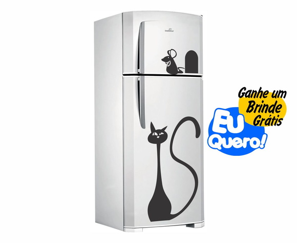 Adesivo de Geladeira Gato de olho no Elo7 ColoreDesign (65DFCB) Armario Farmacia ~ Adesivo de Geladeira Gato de olho no Elo7 ColoreDesign (65DFCB)