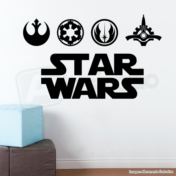 Adesivo Decorativo de Parede Star Wars Iglu Elo7 Adesivo Parede Dente De Leão ~ Adesivo Decorativo de Parede Star Wars Iglu Elo7