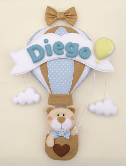 Enfeite de porta Bal u00e3o e urso Ateli u00ea Sonho de Feltro Elo7 Enfeite De Balão ~ Enfeite de porta Bal u00e3o e urso Ateli u00ea Sonho de Feltro Elo7