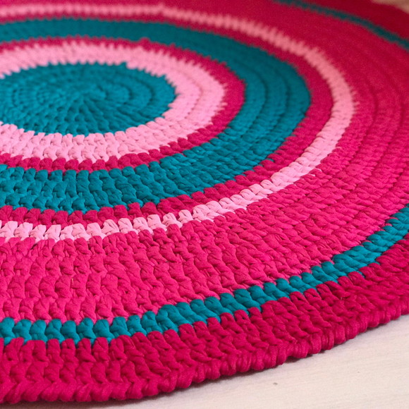 tapete croche fio de malha colorido elo7 tapete croche fio de malha colorido elo7