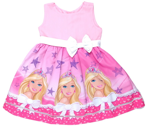 Tam 6 Vestido de Festa Barbie, Roupa Infantil para Menina Lig Lig Nunca  Usado 87841294