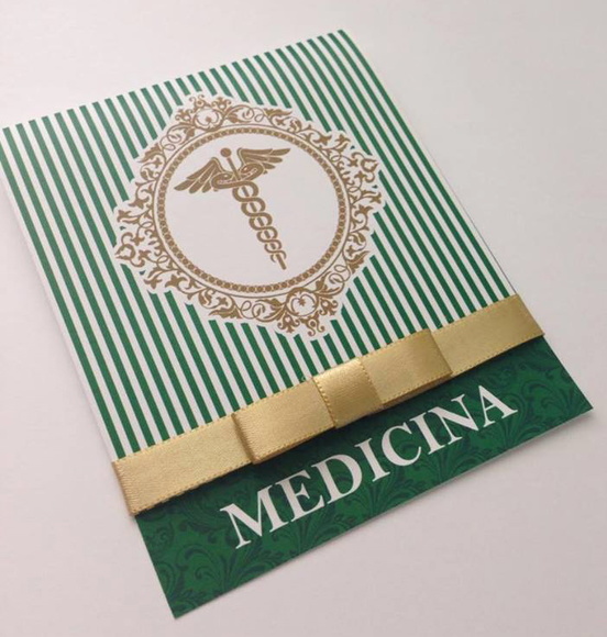 Convite de Formatura Medicina Elo7 Artesanato Recife Antigo ~ Convite de Formatura Medicina Elo7