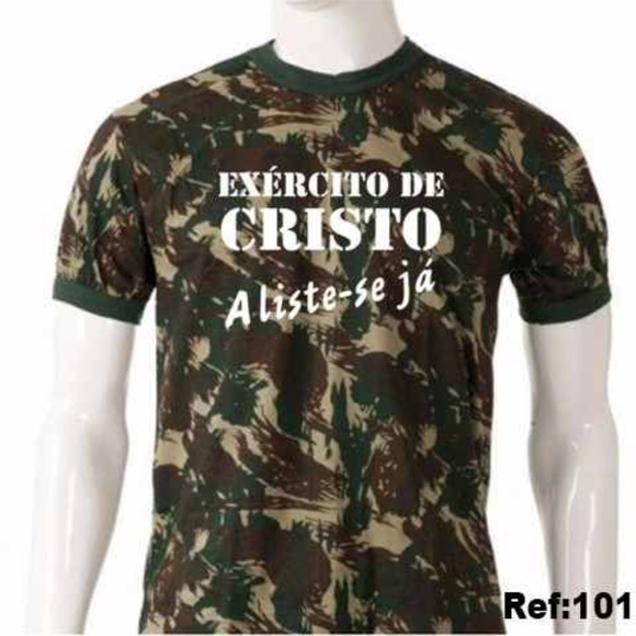 Camiseta Feminina Militar Baby Look Camuflada Exército Brasileiro