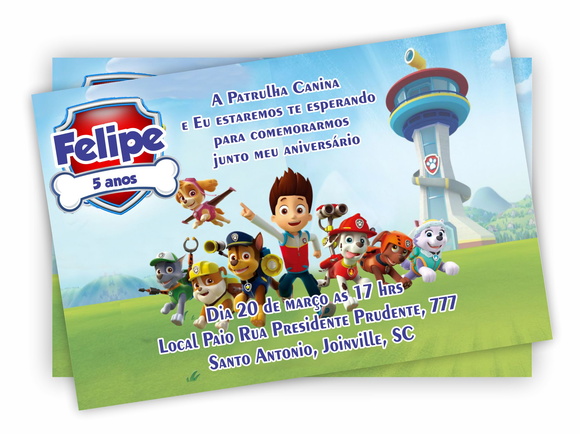 convite de aniversario patrulha canina elo7 convite de aniversario patrulha canina elo7