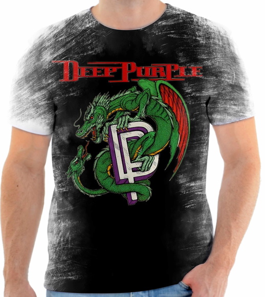 Camisa Camiseta Personalizada Banda de Rock Deep Purple Elo7