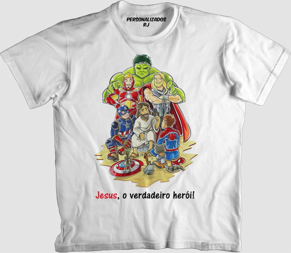 Camiseta Jesus Meu Verdadeiro Herói Deus Camisa Blusa Raglan - Escorrega o  Preço