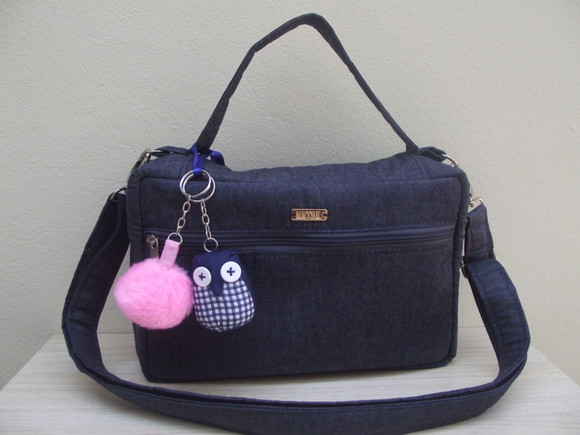 Bolsa para Vade Mecum Tradicional Jeans com Alca Tiracolo