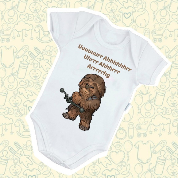 Body Infantil Bebe Chewbacca Star Wars br No Elo7 Pomps 92f2bc