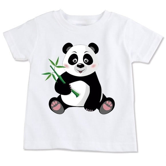 Camiseta Infantil Desenho Panda Fofo Criança