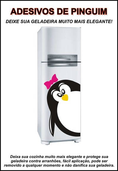 Adesivo Pinguim Grande para Geladeira no Elo7 Arte de Aparador Bar ~ Adesivo Pinguim Grande para Geladeira no Elo7 Arte de