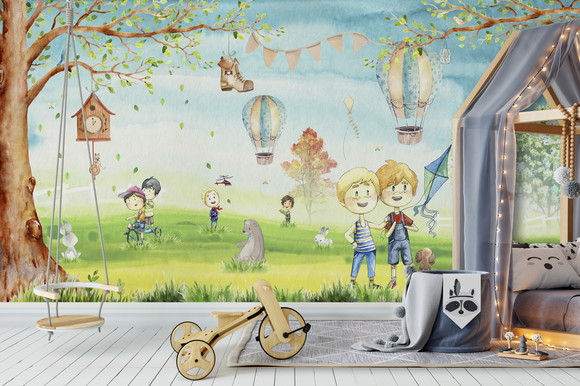 Papel de Parede Infantil Meninos | Elo7 ...