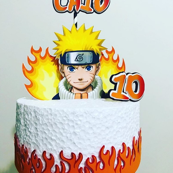 Topo de bolo 3d Naruto, Loja MileArtes