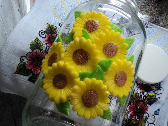 Pote girassol RENATA BISCUIT ARTESANATOS Elo7 Adesivo De Borboleta Para Geladeira ~ Pote girassol RENATA BISCUIT ARTESANATOS Elo7