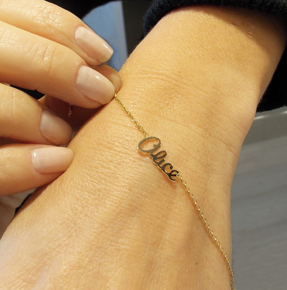 Pulseira Infantil Nome Ouro 18K no Elo7 | Marilia Chiele Joias (12BF6C2)