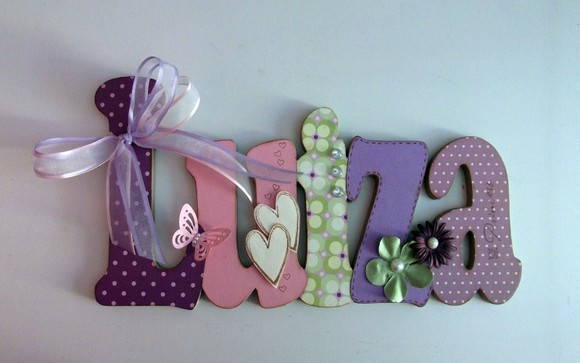 Nome em MDF e scrap Luiza Trilha do Scrap Elo7 Nomes Em Mdf ~ Nome em MDF e scrap Luiza Trilha do Scrap Elo7
