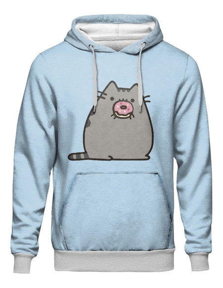 blue cat moletom com capuz