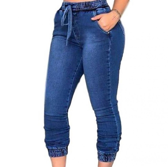 calça corsário jeans feminina