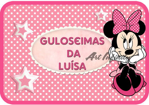 Adesivo para marmitinha minnie rosa Studio Paper Personalizados Elo7 Artesanato Suely Mooca ~ Adesivo para marmitinha minnie rosa Studio Paper Personalizados Elo7