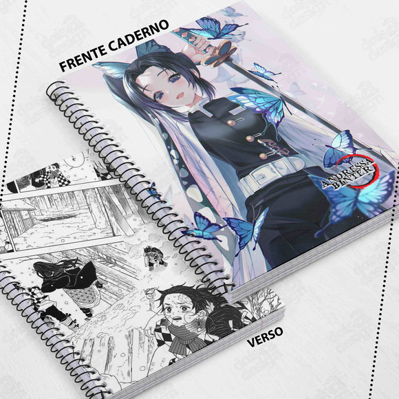 Caderno Desenho Personalizado Anime Demon Slayer - 80fls