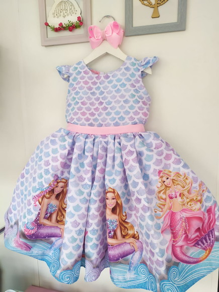 Vestido Barbie Sereia  Elo7 Produtos Especiais