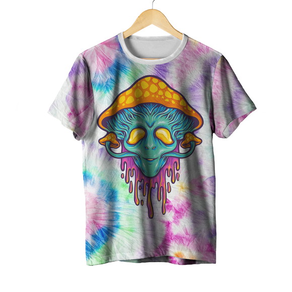 tie dye alien moletom com capuz