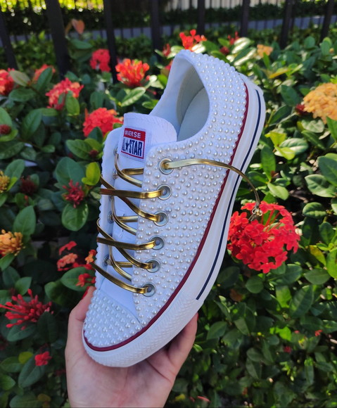 ALL STAR BRANCO CANO BAIXO ÉTNICO CORES LIMA