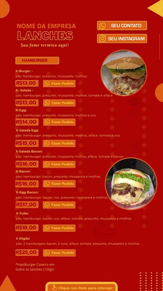 Espaço Sideral Cardápio - Delivery de Lanches em Brasília