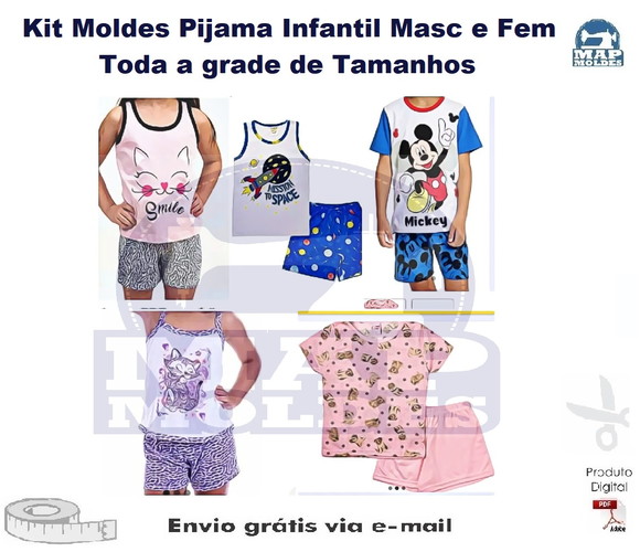 Pijama Menina Tam P D Adulto Novo