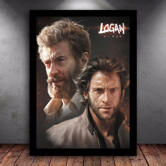 Quadro Decorativo Deadpool 3 Logan Wolverine Poster 33x43cm