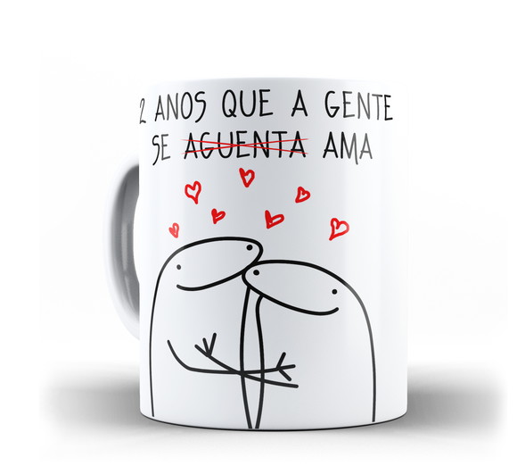 Caneca Presente Namorados Casal Amor Infinito Flork Meme