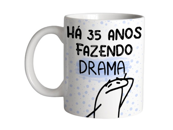 Caneca Florks Meme - Odeio Drama - Engraçada Brincadeira