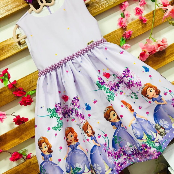 Vestido Princesa Sofia Roxo Julia infantil