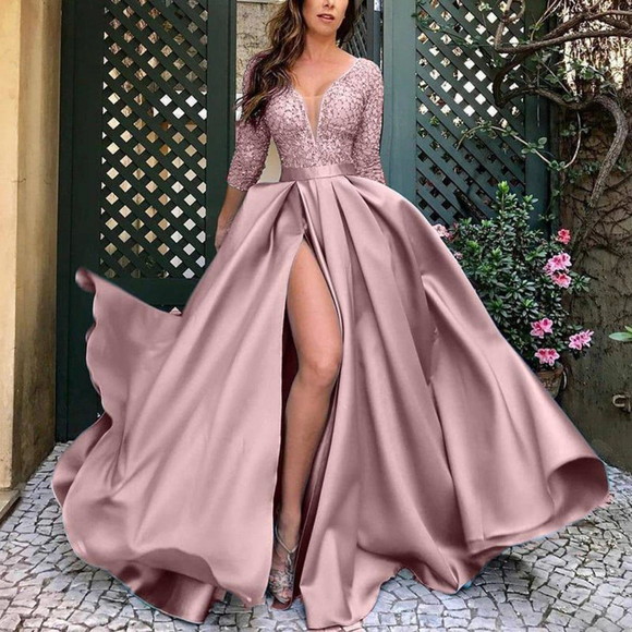 Vestido de seda longo sales