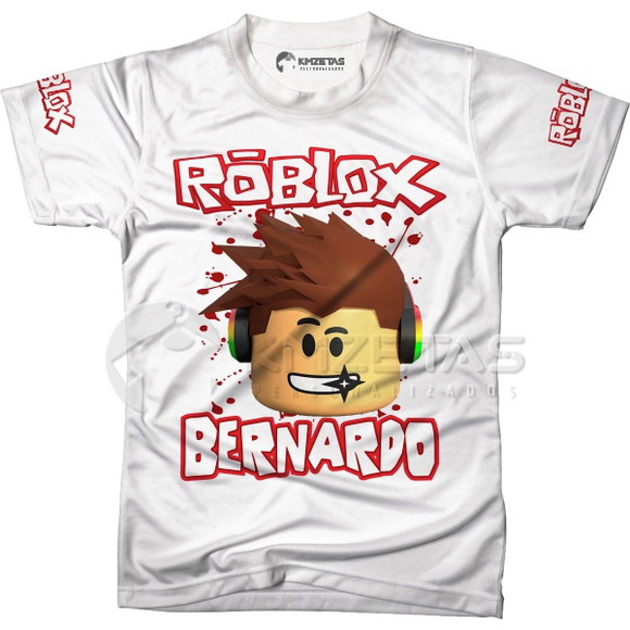 Camiseta Roblox Logo Preto Camisa Adulto e Infantil Ah01895