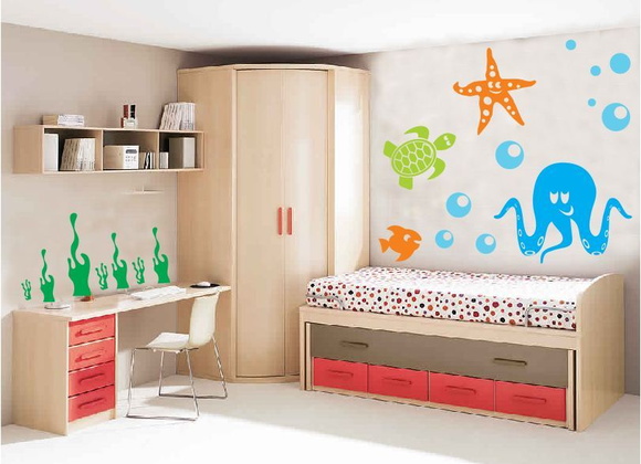 Adesivo De Parede Quarto Fundo do Mar no Elo7 Adesivo De Parede Vintage ~ Adesivo De Parede Quarto Fundo do Mar no Elo7