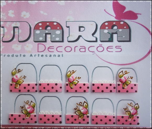 Adesivo De Unha Francesinha Nara Decorações Elo7 Artesanato Japones ~ Adesivo De Unha Francesinha Nara Decorações Elo7