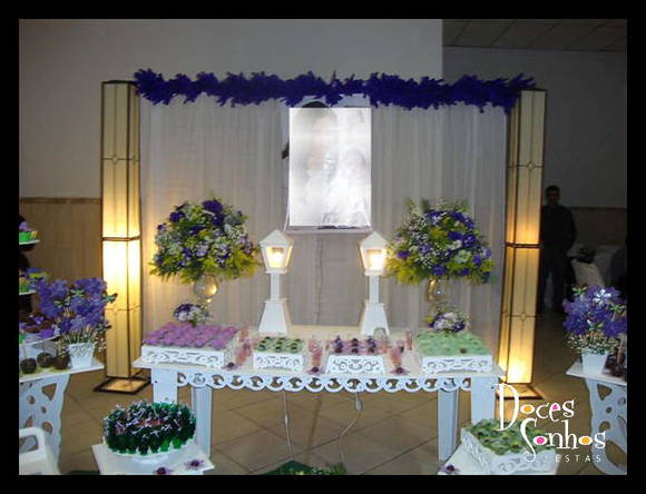 Decoração Provençal lilás e branco Atelier Doces Sonhos Festas Decoração Provençal lilás e branco Atelier Doces Sonhos Festas