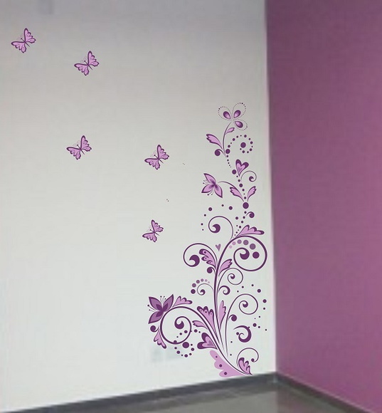 Adesivo floral de parede ADESIVOS COMPRAR E COLAR Elo7 Aparador Ouro Branco ~ Adesivo floral de parede ADESIVOS COMPRAR E COLAR Elo7