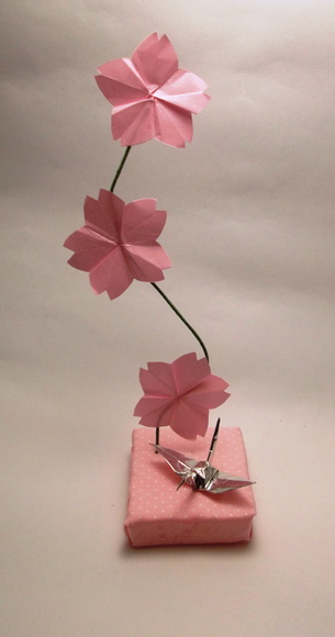 Enfeite de mesa flor de cerejeira no Elo7 Art Omura (361EB2) Enfeite De Flores ~ Enfeite de mesa flor de cerejeira no Elo7 Art Omura (361EB2)