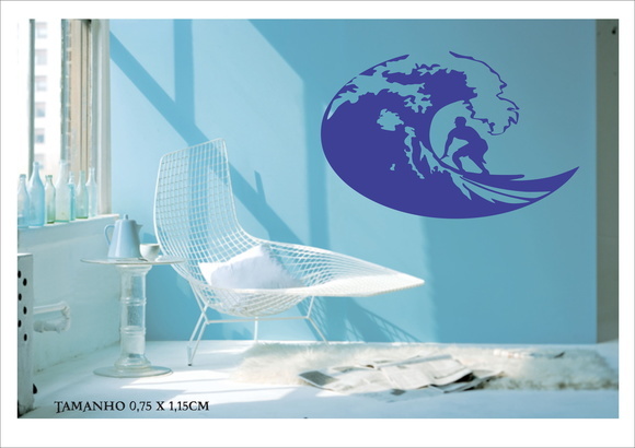 Adesivo de parede onda surf surfista no Elo7 Paredes decoradas com adesivos (3C080E) Artesanato Mais Lucrativo ~ Adesivo de parede onda surf surfista no Elo7 Paredes decoradas com adesivos (3C080E)
